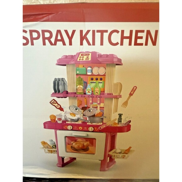 Jukudahu Spray Kitchen Playset Kids Toy W/Pretend Food, Pots & Pans + More NEW - Picture 2 of 12